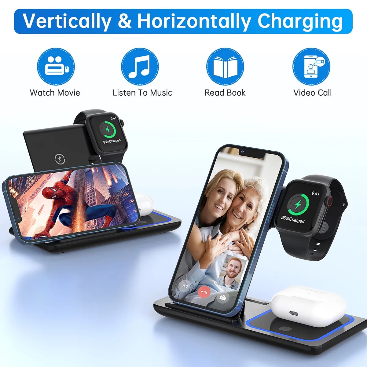 Wireless Charger, 18W Fast Iphone Charging Station 