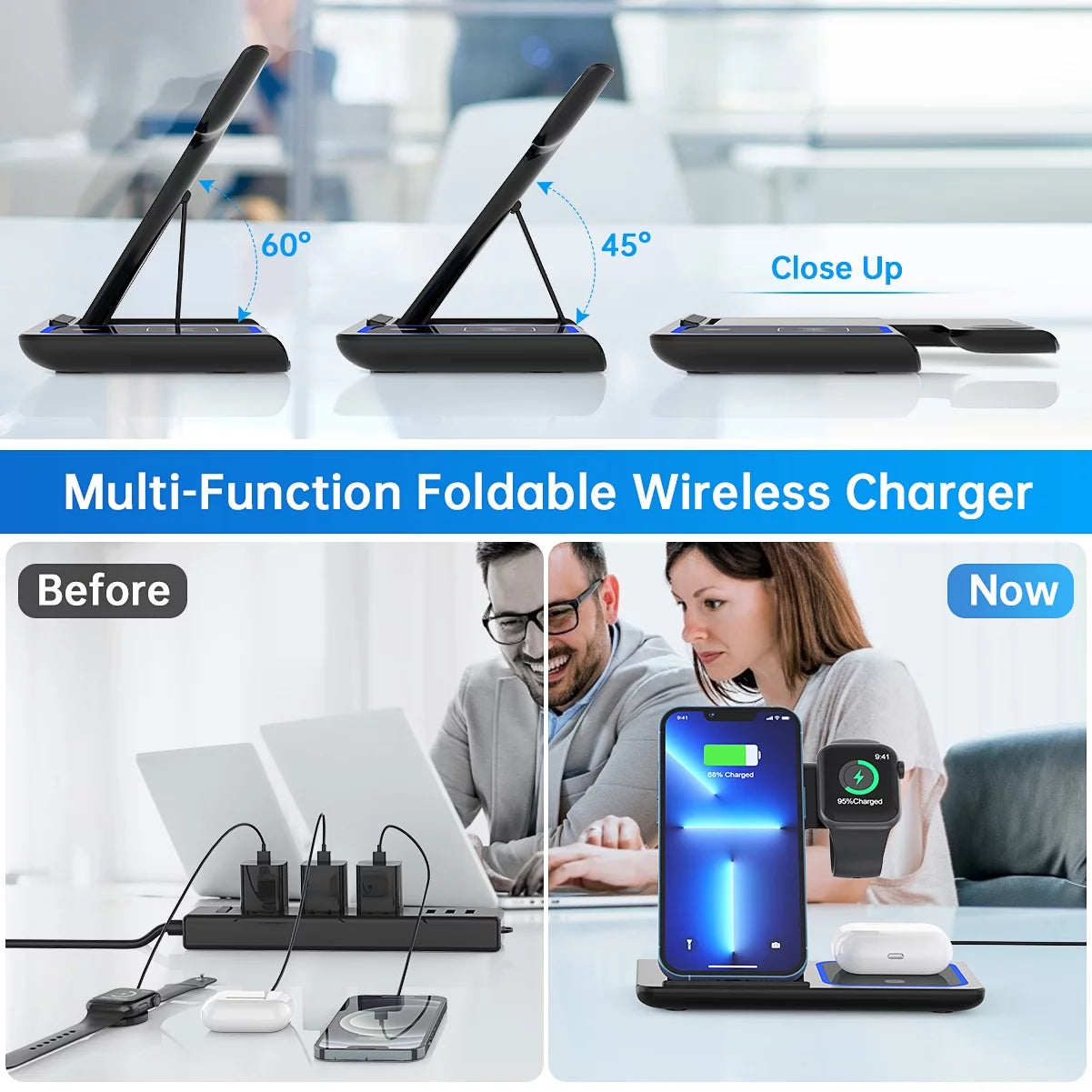 Wireless Charger, 18W Fast Iphone Charging Station 