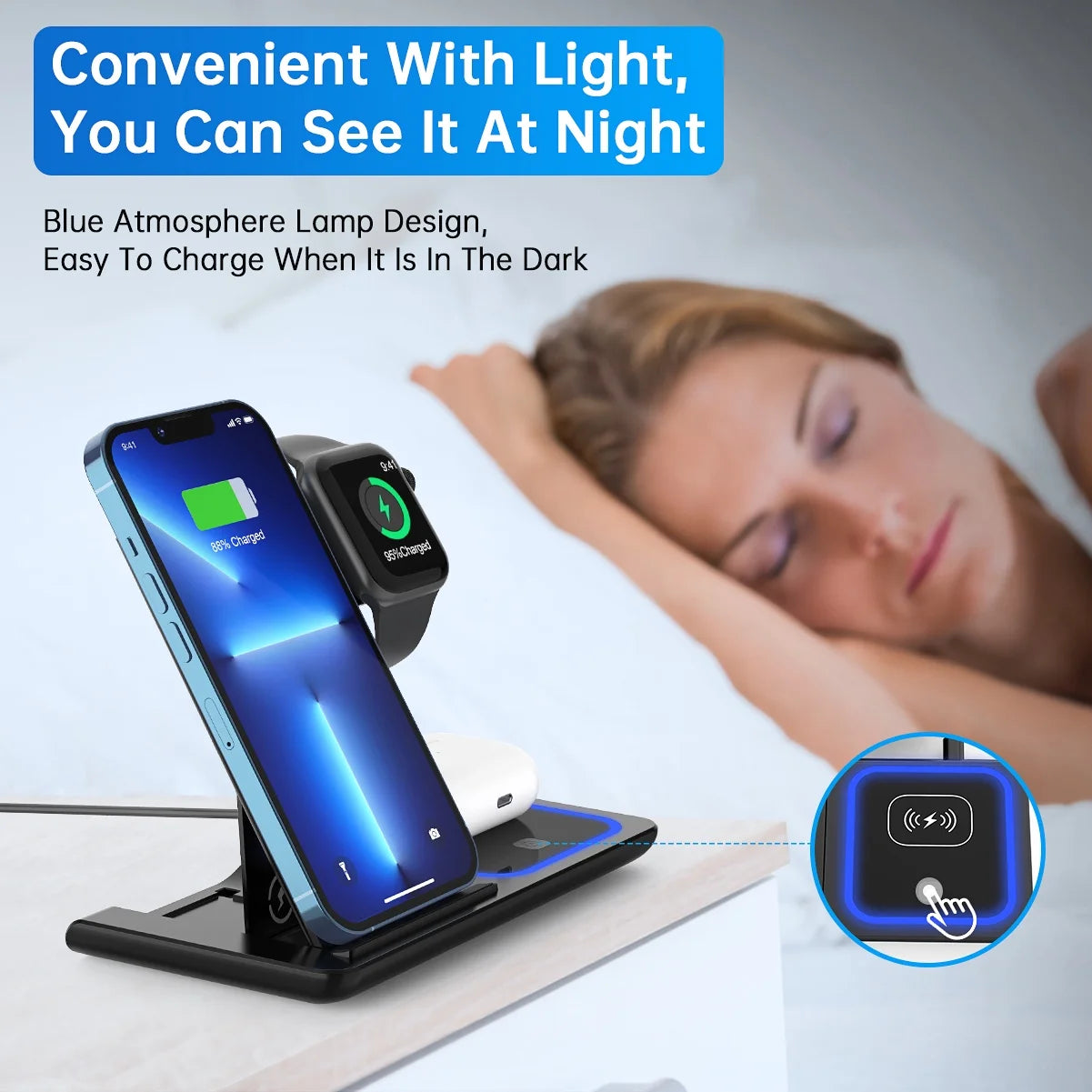 Wireless Charger, 18W Fast Iphone Charging Station 